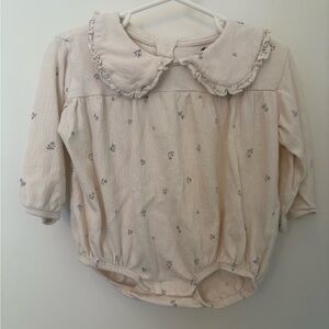H&M Cream Organic Cotton Baby Romper